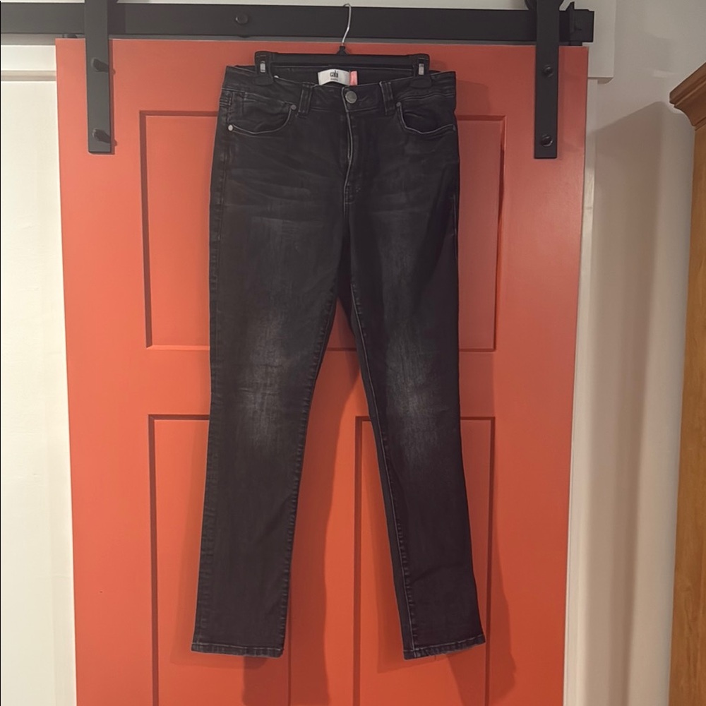 CAbi Black Straight Leg Jeans Modern Style